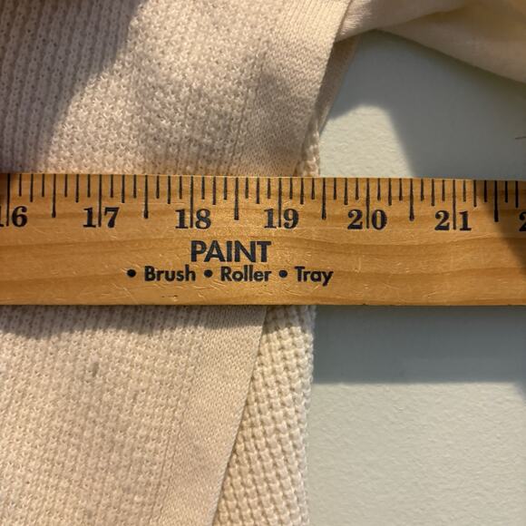 Theory Open Cardigan Petite XS P Cream Winxie Lagenlook Cashmere Blend Waffle - Picture 8 of 11